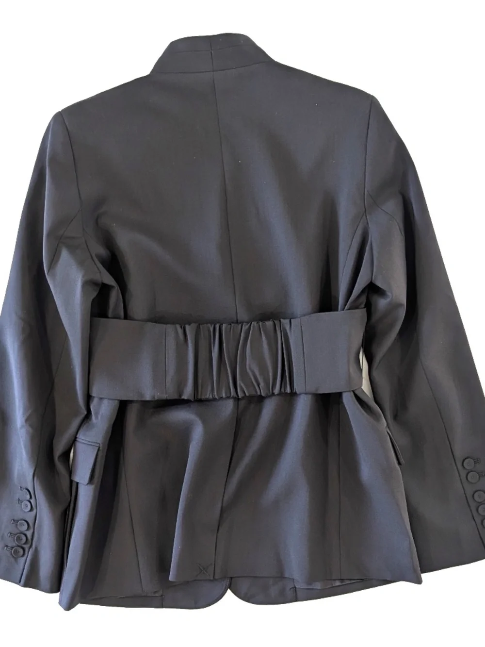 TWP After Five Collarless Blazer Black Virgin Wool Silk Lining Sz M NWT $1295 - Picture 4 of 12